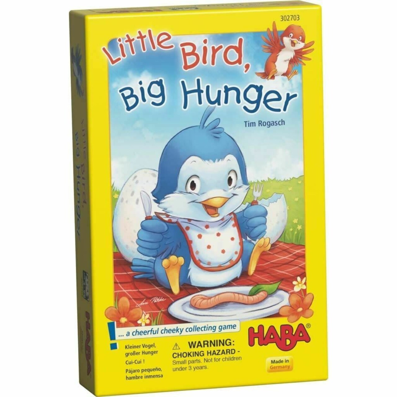 HABA Little Bird, Big Hunger - A Cheerfully Cheeky Collecting Game for Ages 3 and Up (Made in Germany)
